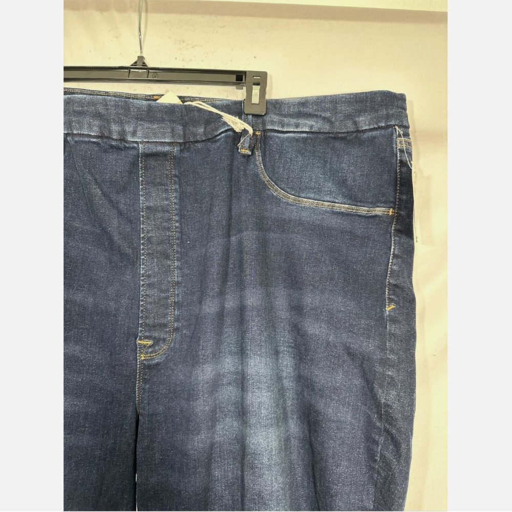 NWT‎ $89 Good American [ 8/ 5XL ] Pull-On Flare Jeans in Indigo Blue #S813 - Picture 9 of 16